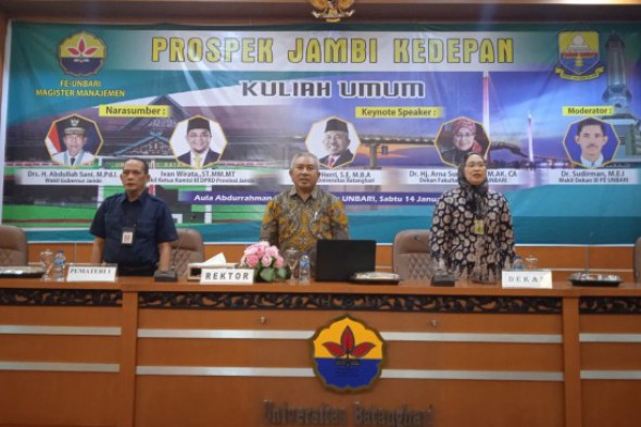 3. KRITIS KEMAJUAN PROVINSI JAMBI, MM FE UNBARI GELAR KULIAH UMUM “PROSPEK JAMBI KE DEPAN