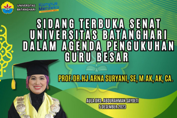 1. Univ. Batanghari Melaksanakan Pengukuhan Prof.Dr. Hj. Arna Suryani, SE, M.AK. AK.CA