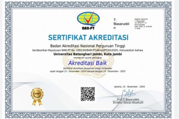 4. UNIVERSITAS BATANGHARI (UNBARI) JAMBI UKIR PRESTASI, RAIH AKREDITASI BAIK