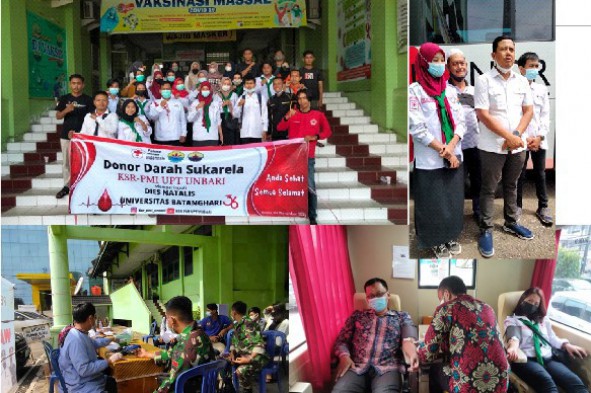 DIES NATALIS UNBARI KE - 36, KSR PMI UPT UNBARI GELAR DONOR DARAH
