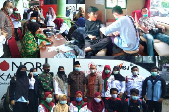 MENYAMBUT AWAL TAHUN BARU 2021, UKM KSR PMI UPT UNIVERSITAS BATANGHARI (UNBARI) JAMBI GELAR DONOR DARAH