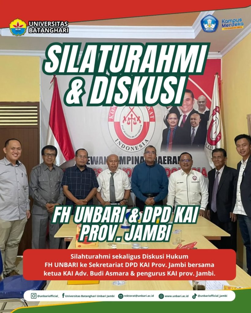 Kunjungan Dosen Hukum Univ.Batanghari Ke KAI Provinsi Jambi 1